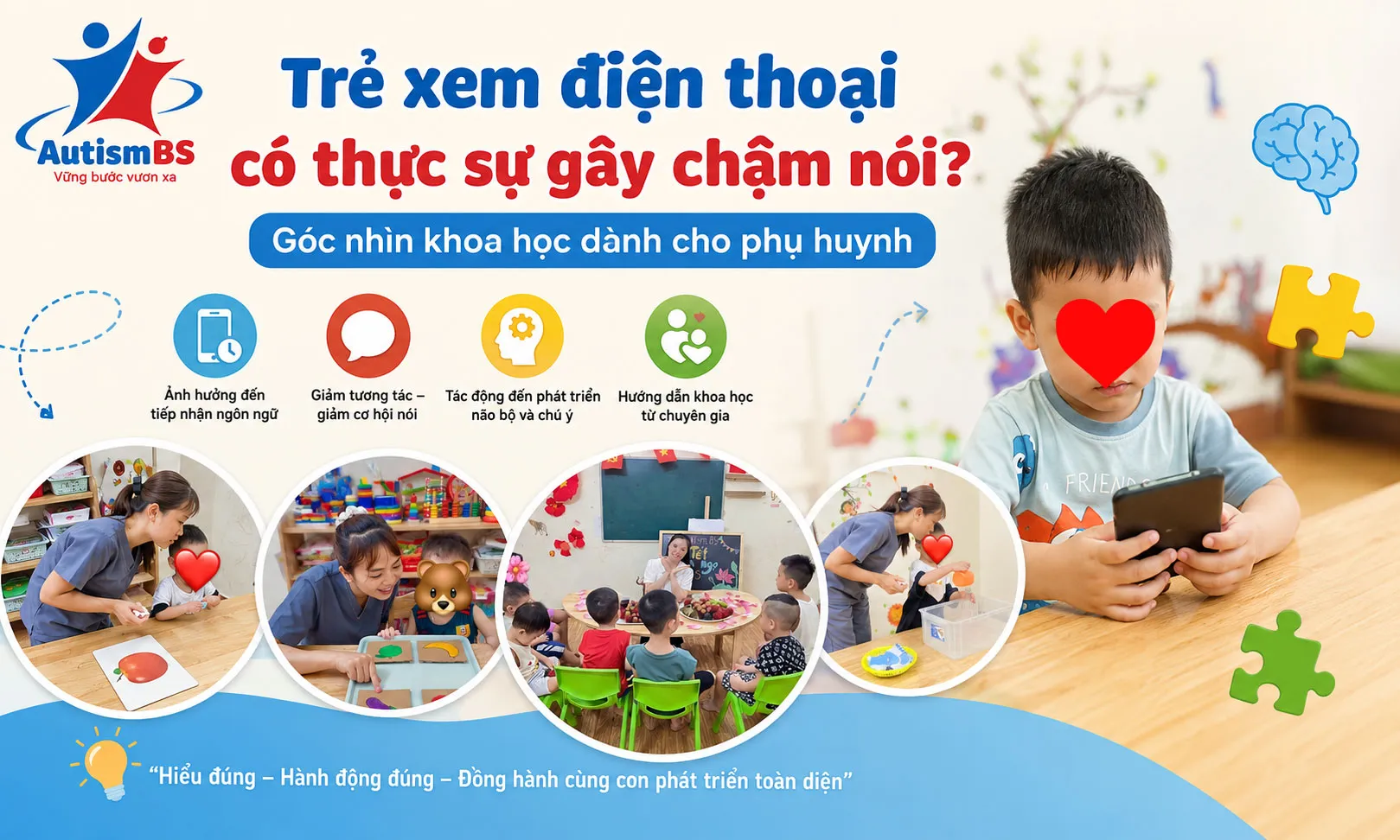 Trẻ xem điện thoại có thực sự gây chậm nói?