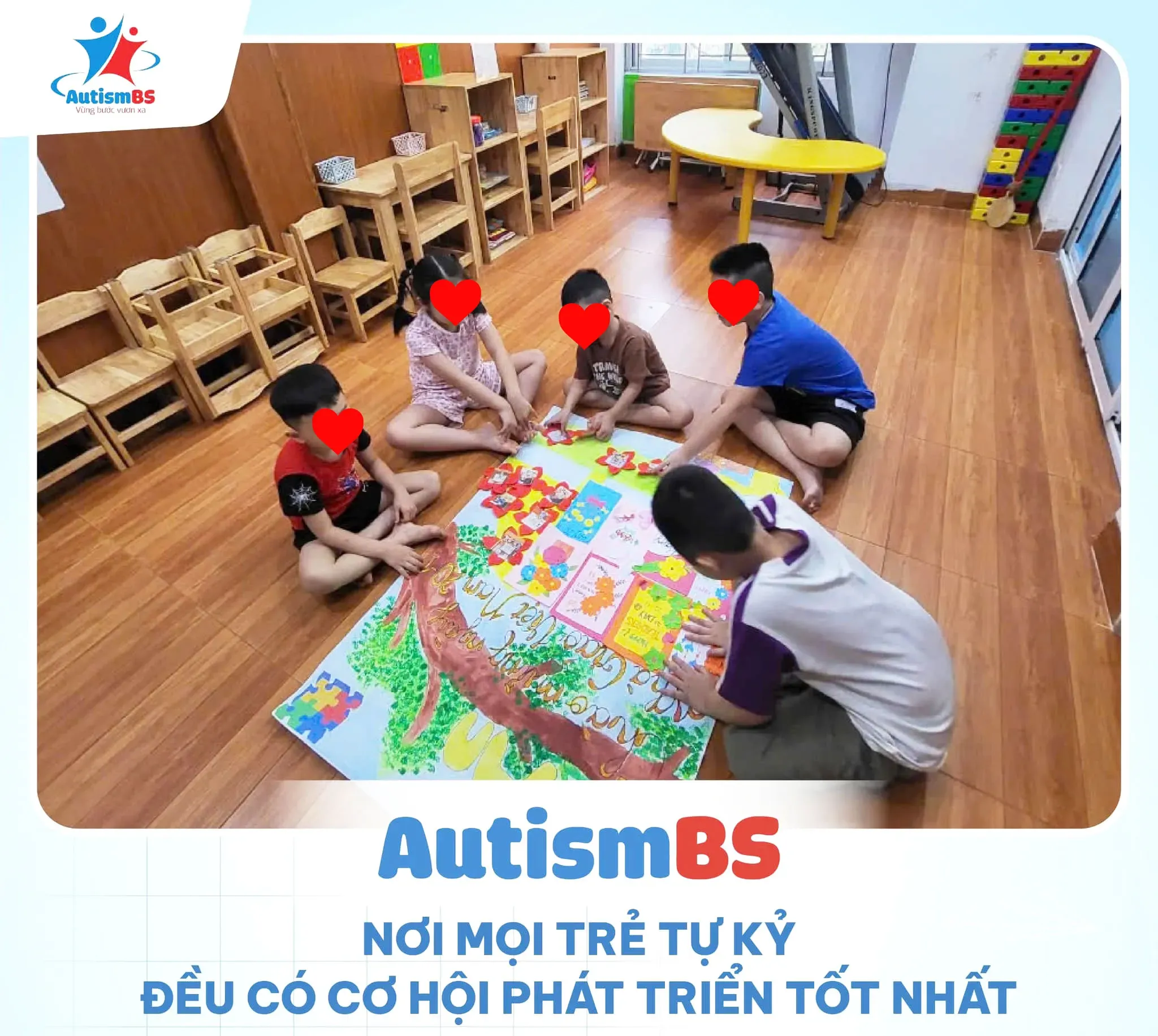  Autismbs xây dựng mục tiêu riêng cho từng trẻ.