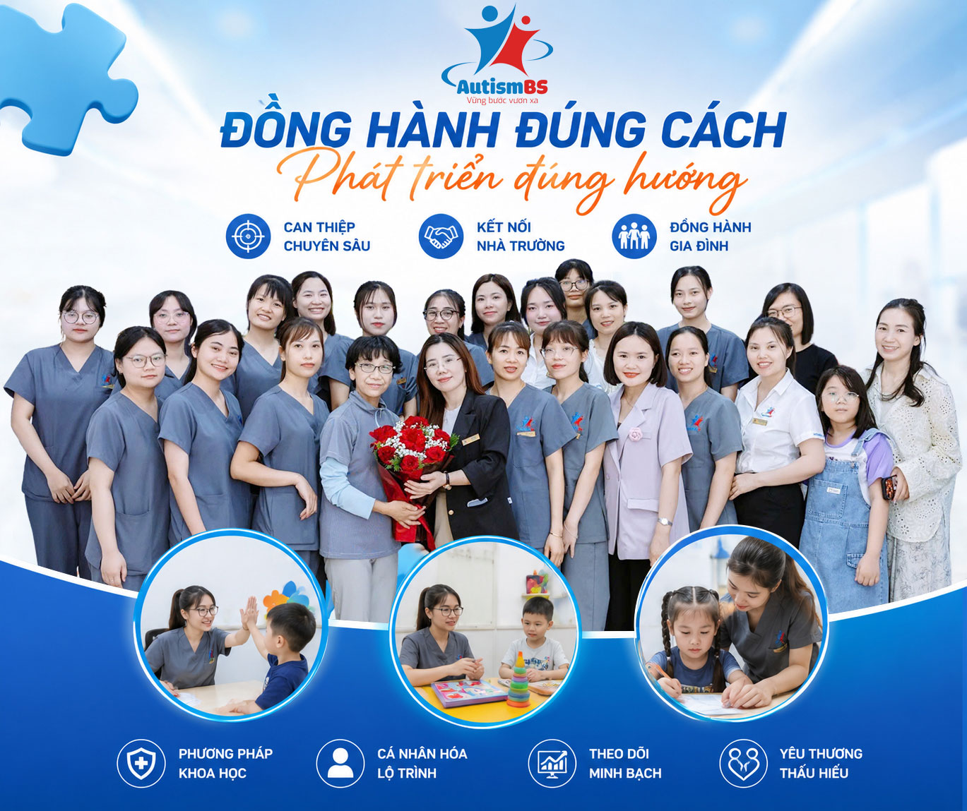Nên cho con can thiệp tại trung tâm hay tại trường mầm non? Góc nhìn của các chuyên gia tại Autismbs