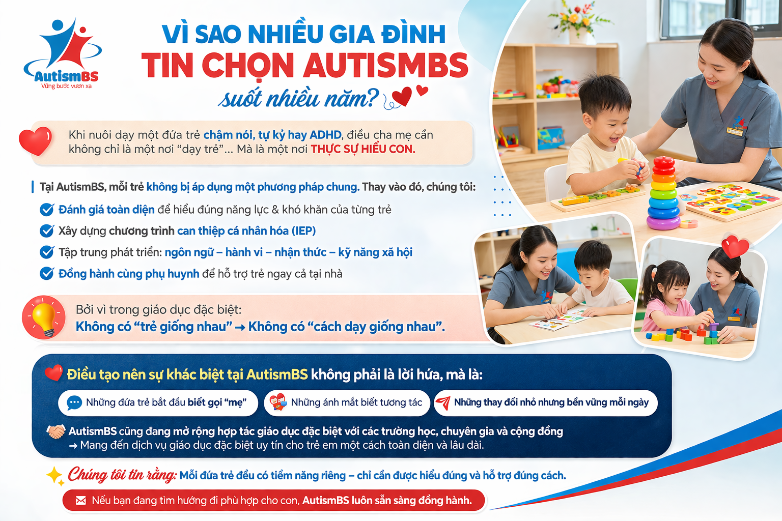 Vì sao nhiều gia đình, giáo viên và đối tác tin chọn AutismBS suốt nhiều năm?